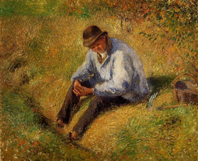 Pere Melon Resting. (1879). Camille Pissarro