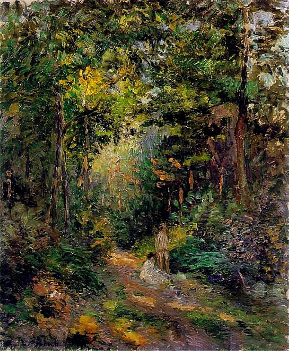 Autumn, Path through the Woods. (1876). Camille Pissarro