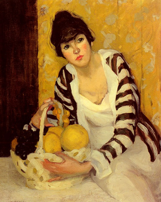 Girl With Fruit. Jane Peterson