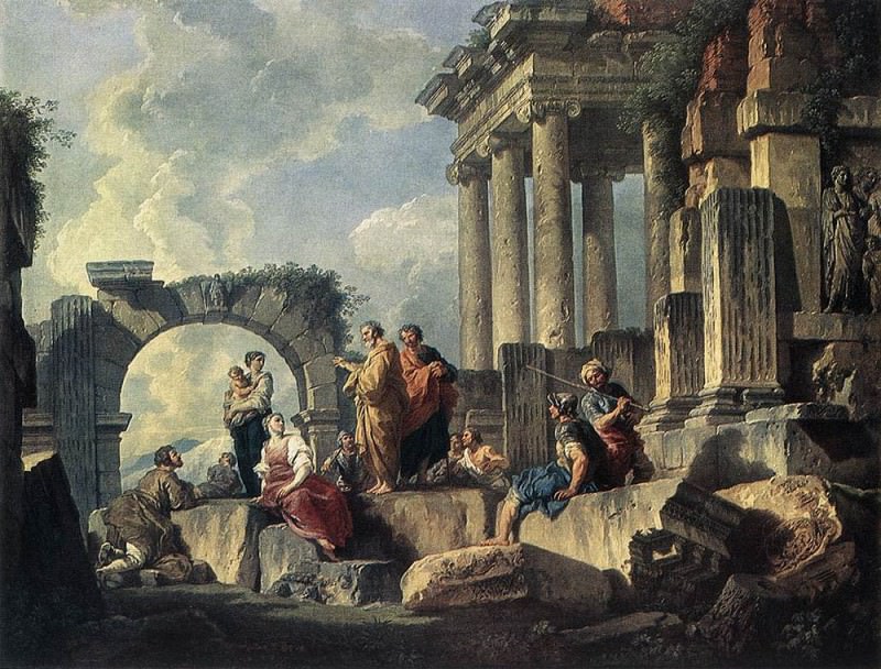 Apostle Paul Preaching On The Ruins. Giovanni Paolo Pannini