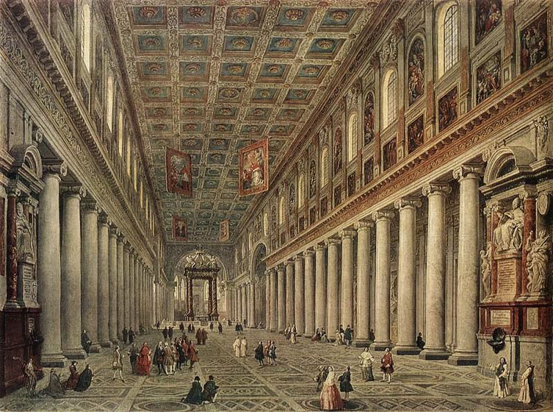 Interior Of The Santa Maria Maggiore In Rome. Giovanni Paolo Pannini
