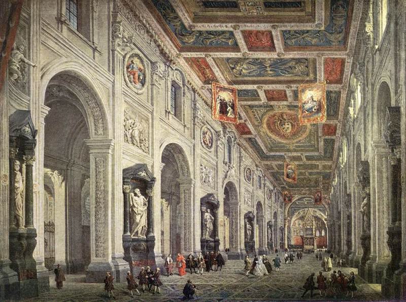 Интерьер римской церкви Санта Джованни Ин Латерно. Джованни Паоло Панини