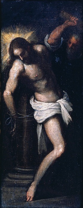 Christ scourged [Workshop], Palma il Giovane (Jacopo Negretti)