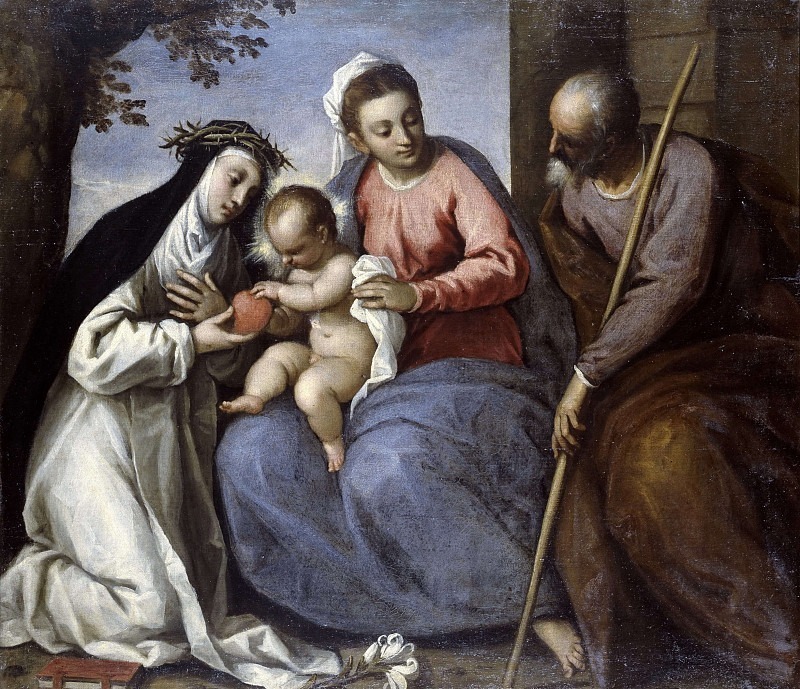 Holy family with Saint Catherine of Siena. Palma il Giovane (Jacopo Negretti)