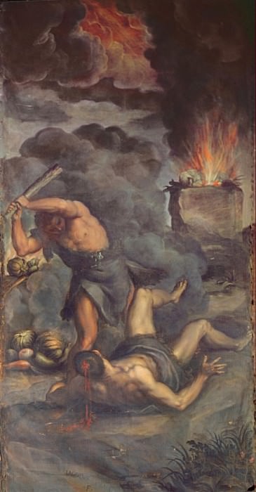 Интерьер органа с изображением Каина и Авеля. Джакомо Пальма Младший (Якопо Негретти)