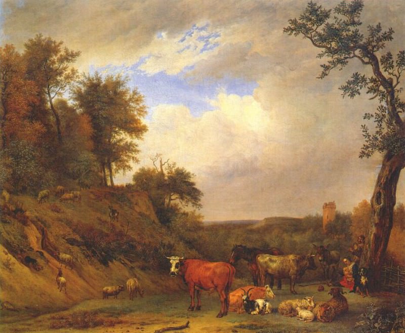 potter herdsmen with cattle 1651. Гончар