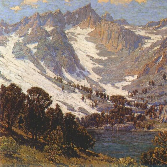 rugged slopes and tamarack c1919. Edgar Payne