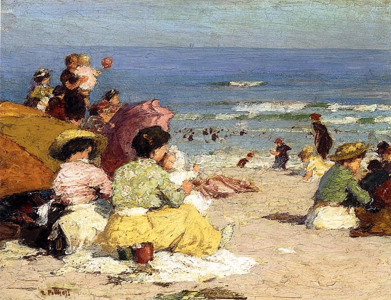 Сцена на пляже. Эдуард Генри Потхаст