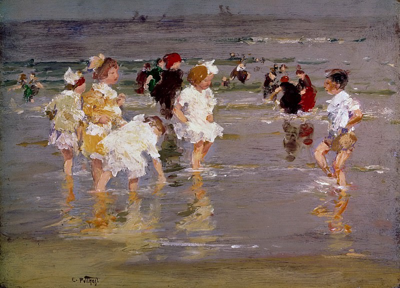 Children on the Beach. Edward Henry Potthast