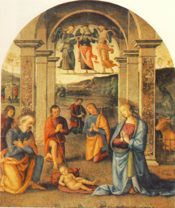 Поклонение Младенцу, 1498. Пьетро Перуджино