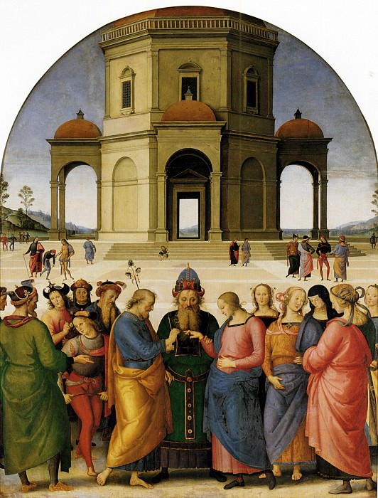 The Betrothal of the Virgin. Pietro Perugino