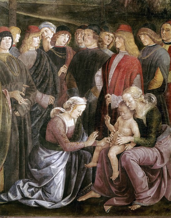 Обрезание сына Моисея Елиазара (фрагмент). Пьетро Перуджино