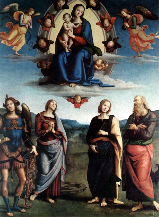 Madonna in Glory with the Child and Saints 1595 6. Pietro Perugino