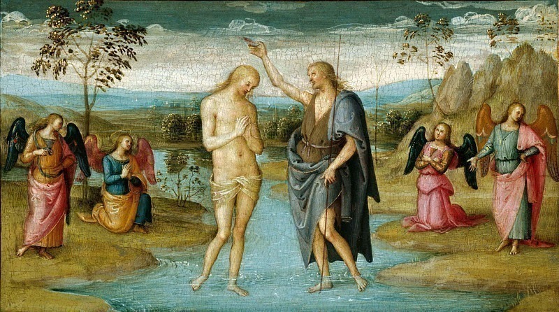The Baptism of Christ. Pietro Perugino