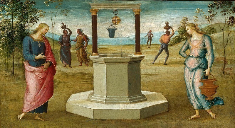 Christ and the Woman of Samaria. Pietro Perugino