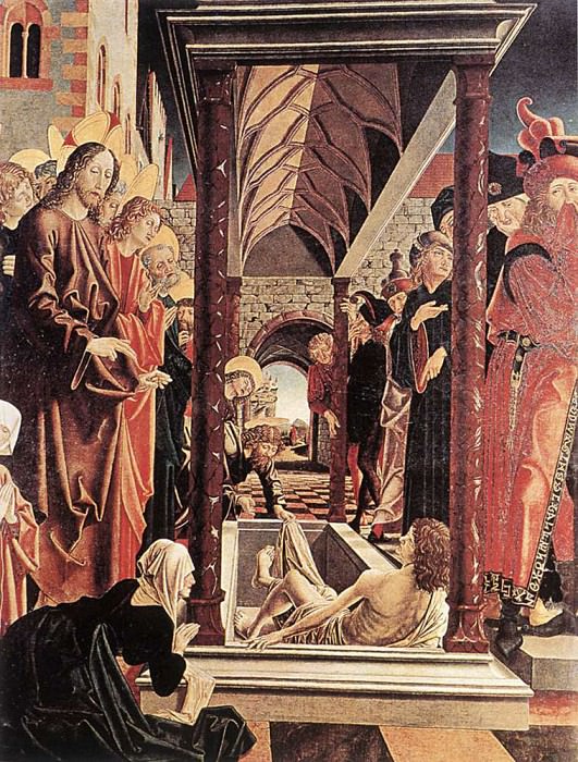 St Wolfgang Altarpiece Resurrection Of Lazar. Michael Pacher