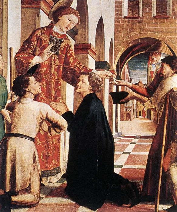 St Lawrence Distributing The Alms. Michael Pacher