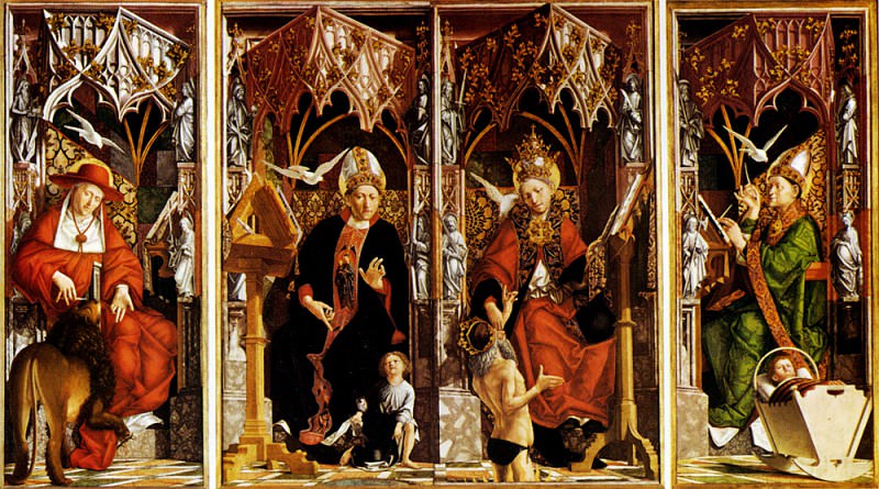 Altar Of The Four Latin fathers. Michael Pacher