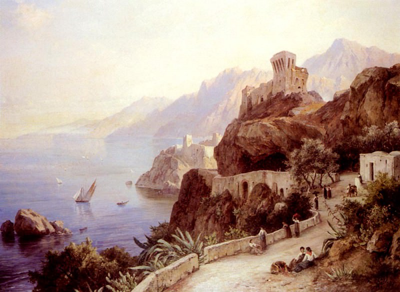 The Bay Of Salerno. Friedrich Preller