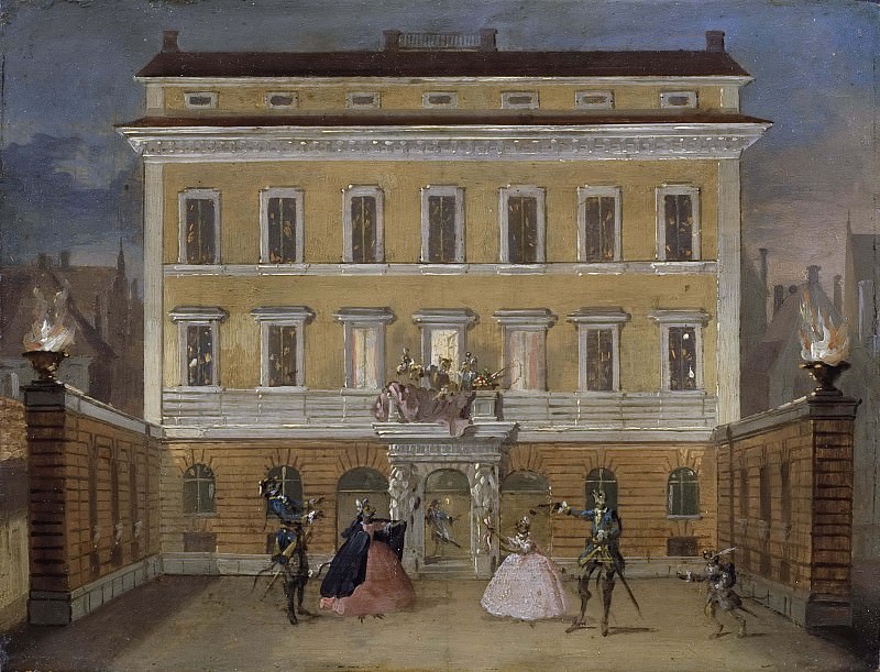 Monkeys Acting in front of the Governor’s House, Stockholm, Johan Pasch