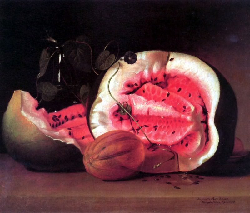 Melons and Morning Glories. Raphaelle Peale