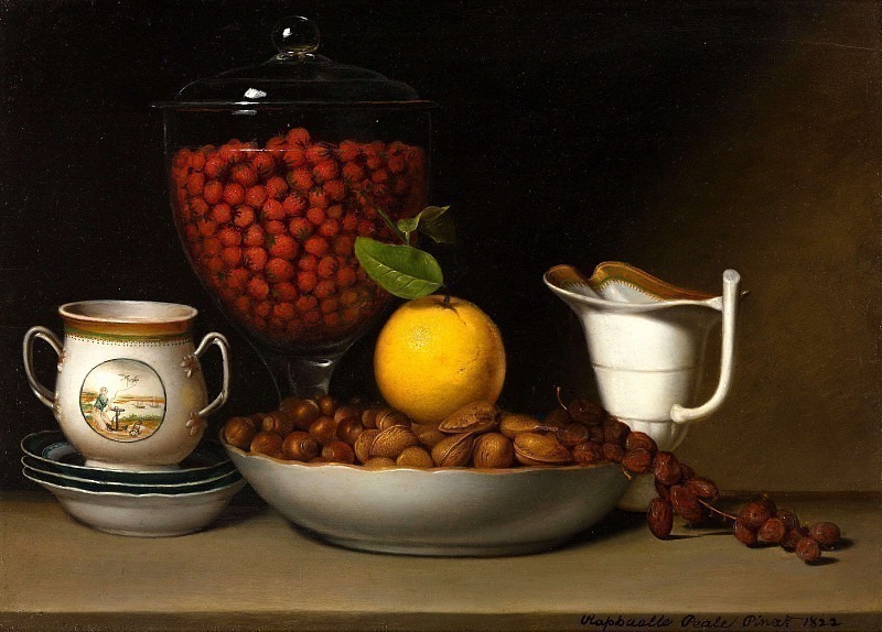 Still Life - Strawberries, Nuts. Raphaelle Peale