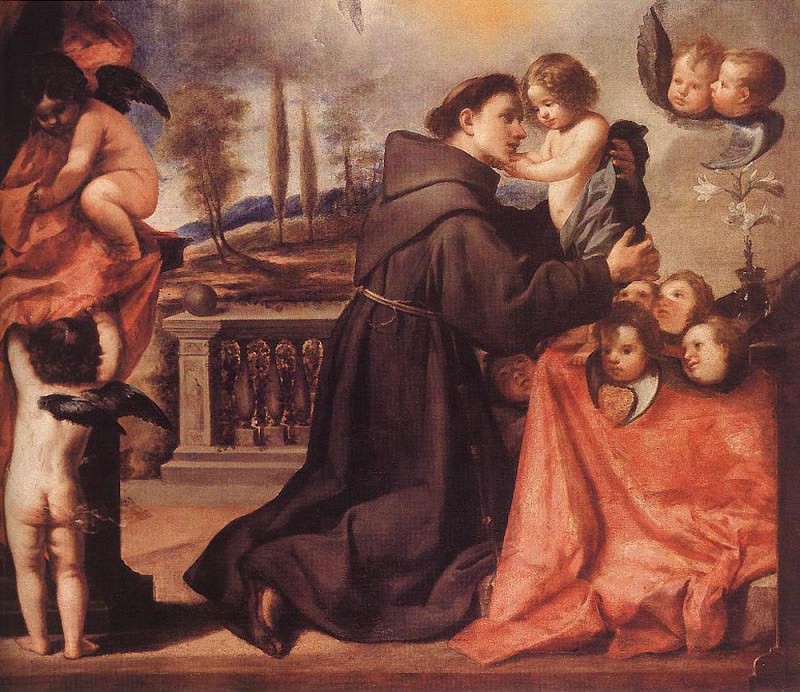 St Anthony Of Padau With Christ Child. Antonio De Pereda