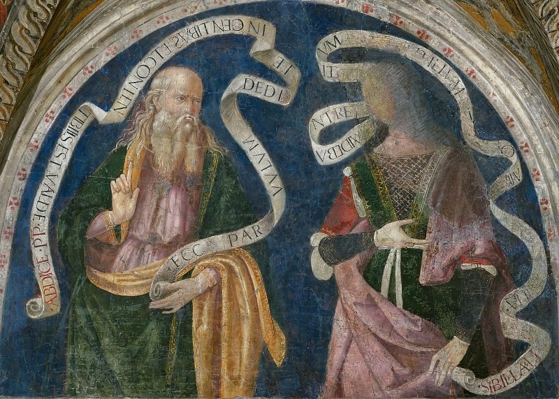 The Prophet Abdias (Obadiah) and the Libyan Sibyl. Pinturicchio (Bernardino di Betto)