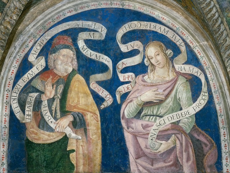 The Prophet Hosea and the Delphic Sibyl. Pinturicchio (Bernardino di Betto)