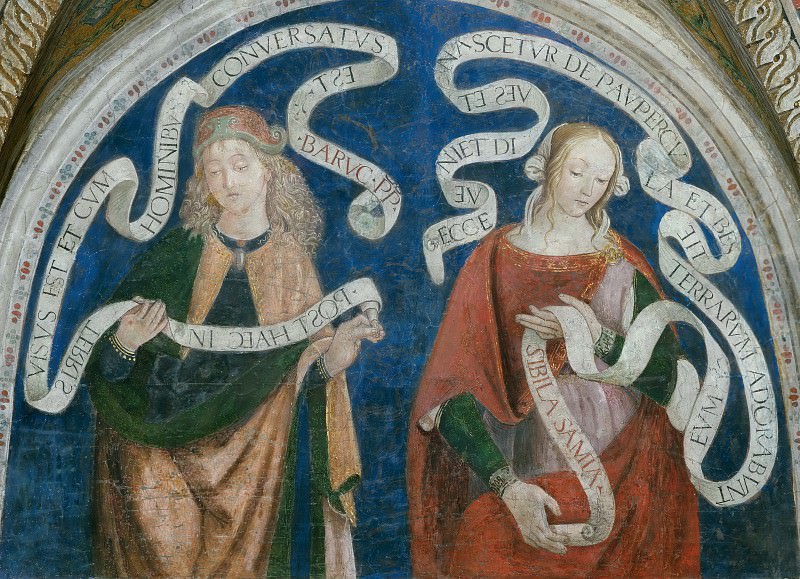 The Prophet Baruch and the Samian Sibyl. Pinturicchio (Bernardino di Betto)