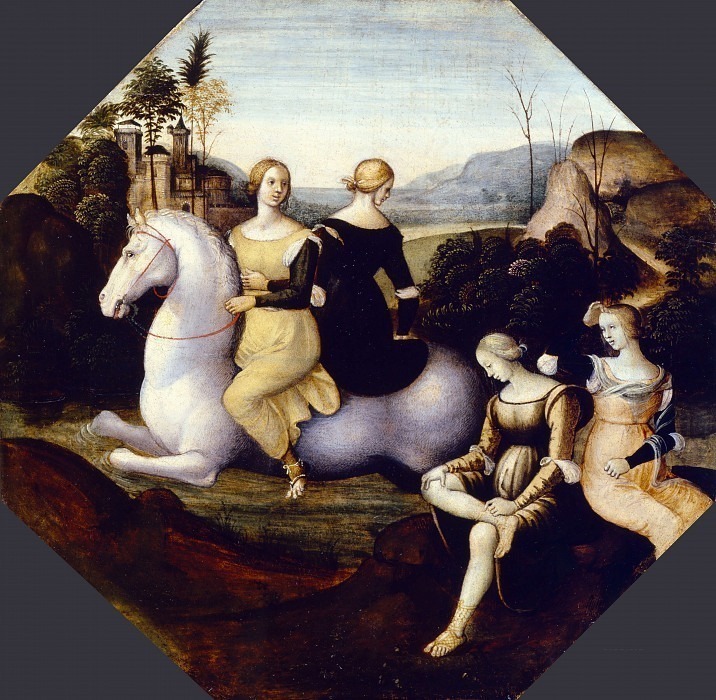 Clelia’s escape. Pinturicchio (Bernardino di Betto) (Workshop, Siena)