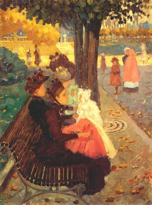 Сады Тюильри, Париж, 1892--94. Морис Брэзил Прендергаст