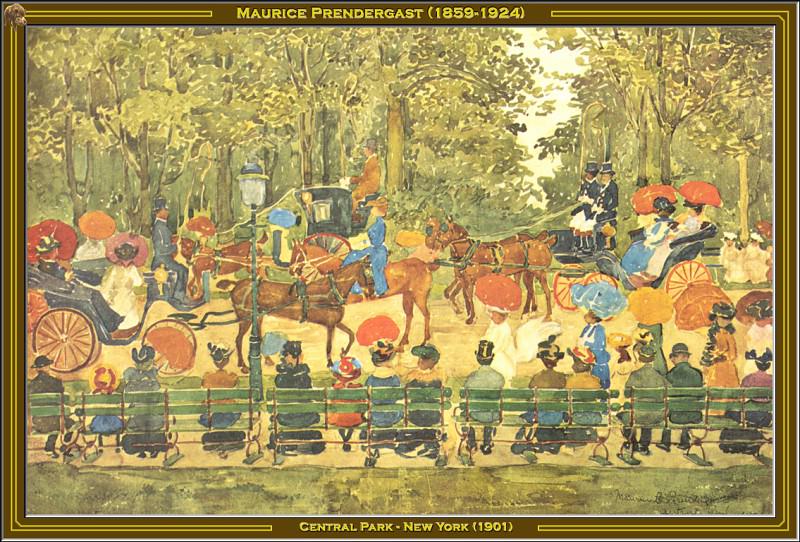 Центральный парк в Нью-Йорке (1901). Морис Брэзил Прендергаст