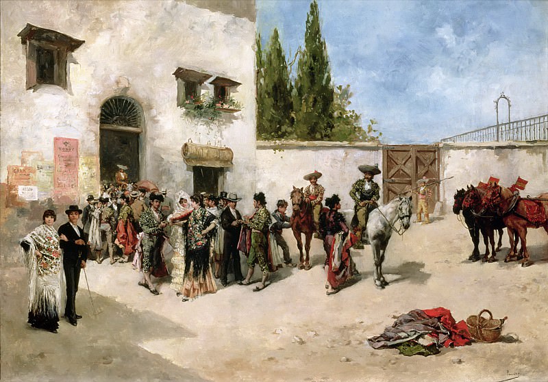 Bullfighters preparing for the Fight. Vicente De Parades