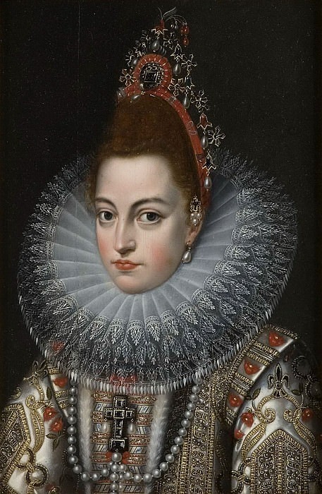 Изабелла Клара Евгения (1566-1633), замужем за эрцгерцогом Альбректом Австрийским. Франс Пурбус младший