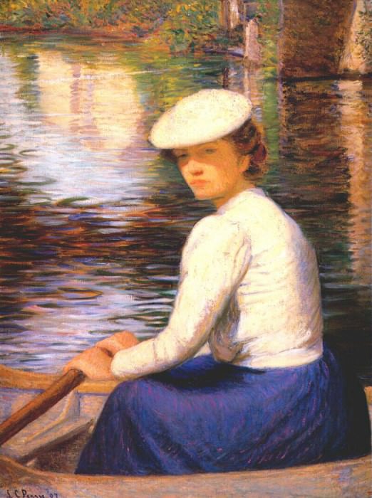 dans un bateau (in a boat) 1907. Lilla Cabot Perry