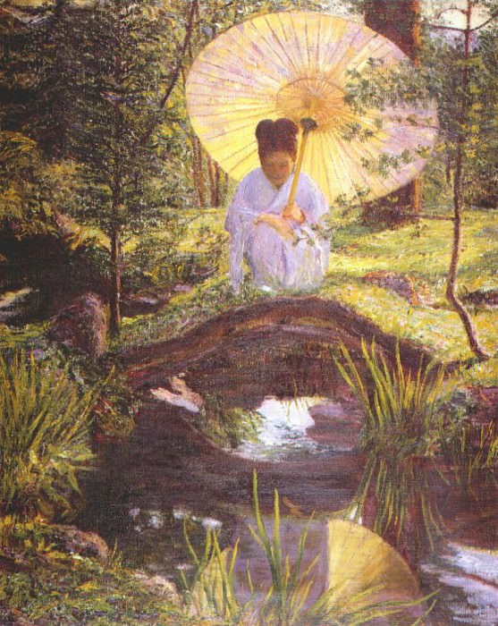 in a japanese garden 1898-1901. Lilla Cabot Perry