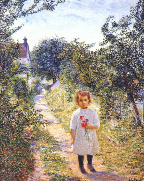 Маленькая девочка на тропинке, Живерни, ок.1906-07. Лила Кэбот Перри