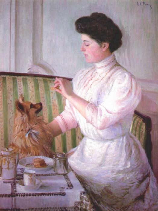lady at the tea table c1905. Lilla Cabot Perry