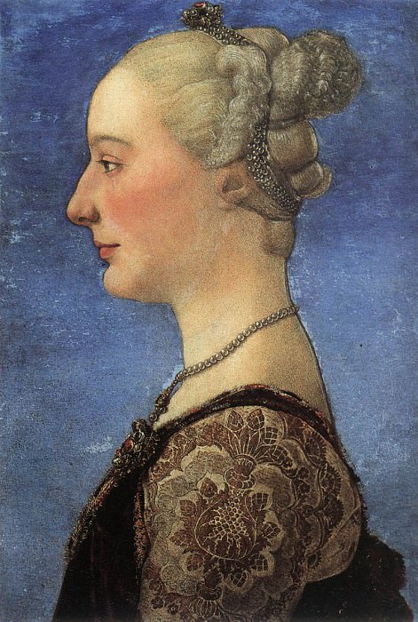 Ritratto di giovane donna 1475. Antonio del Pollaiolo