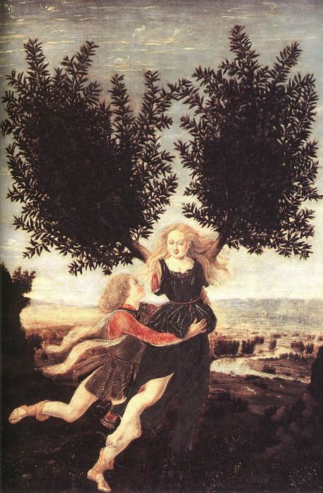 Apollo e Dafne. Antonio del Pollaiolo
