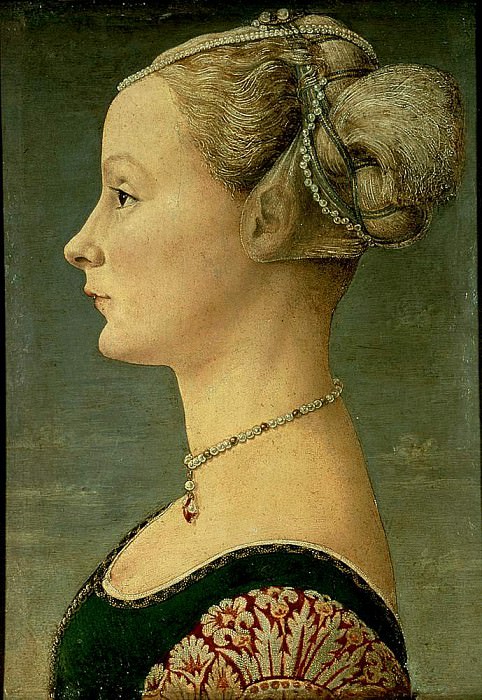 Portrait of a young woman, 1460-75, 46x33 cm,. Antonio del Pollaiolo