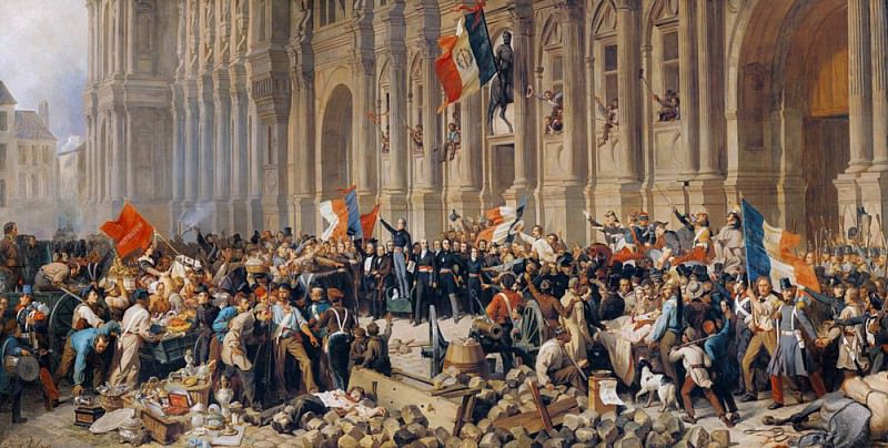 Lamartine rejects the red flag in 1848. Felix Philippoteaux