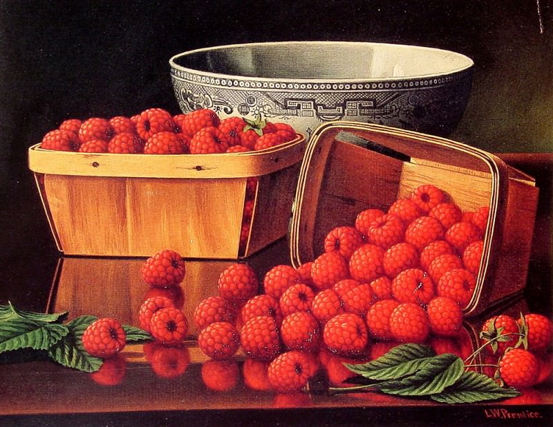 Baskets of Raspberries. Levi Wells Prentice