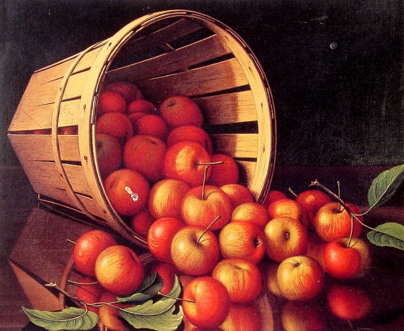 Apples Tumbling From A Basket. Levi Wells Prentice