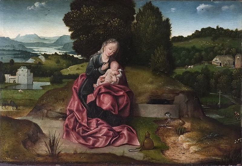 Virgin and Child Resting during the Flight into Egypt. Joachim Patinir (Attributed)