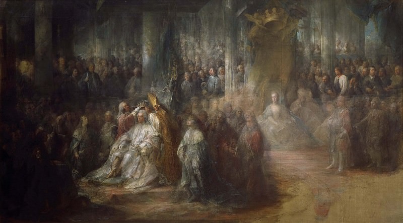 The Coronation of King Gustav III of Sweden. Uncompleted. Carl Gustaf Pilo