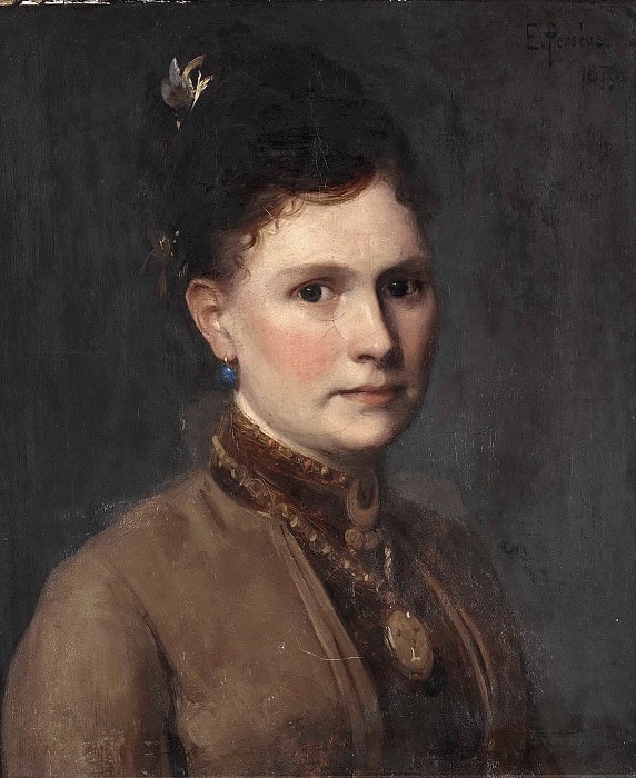 Maria Agnes Claesson (1843- after 1903), married to the artist Edvard Perséus. Edvard Perséus