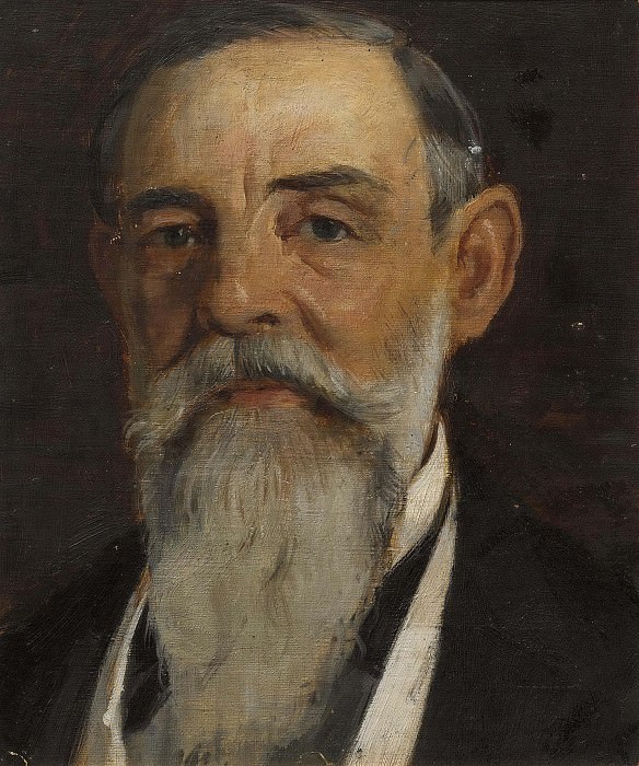 Sketch for portrait of unknown man. Edvard Perséus
