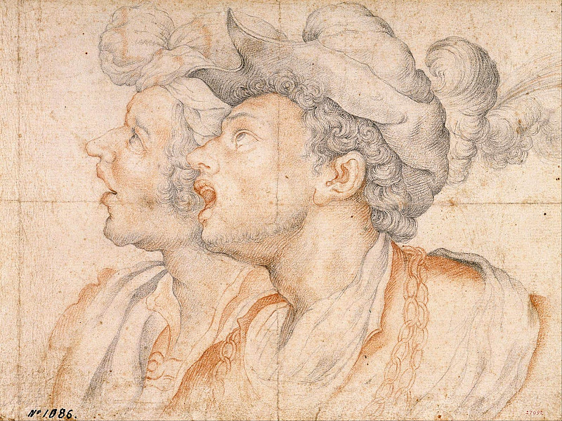 Two Youths’ Heads. Camillo Procaccini